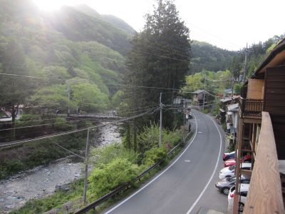 柏屋旅館　四万温泉　部屋からのながめ
