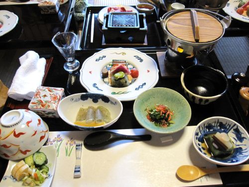 柏屋旅館　夕食